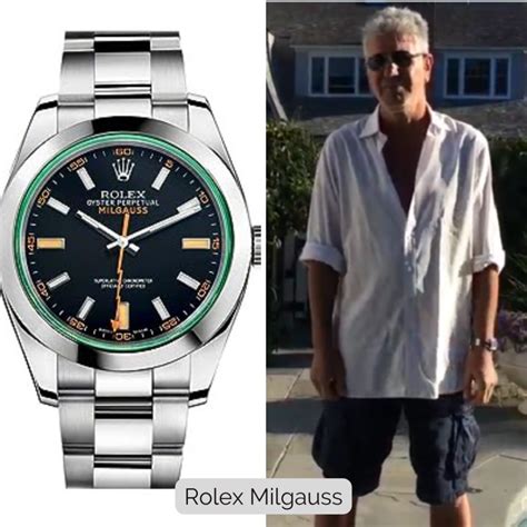 anthony bourdain rolex milgauss|Anthony Bourdain: Chef, world traveller, punk rocker, .